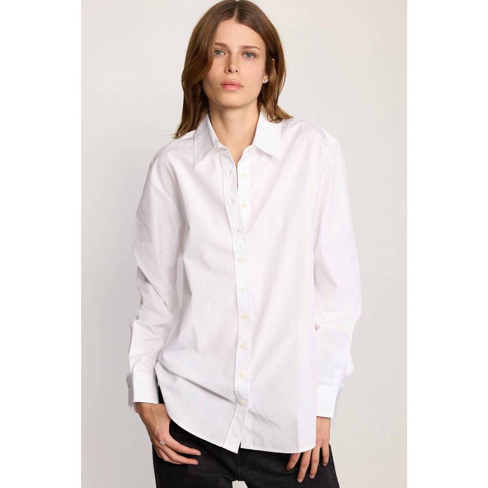 NEW THE SHIRT boyfriend shirt in white poplin